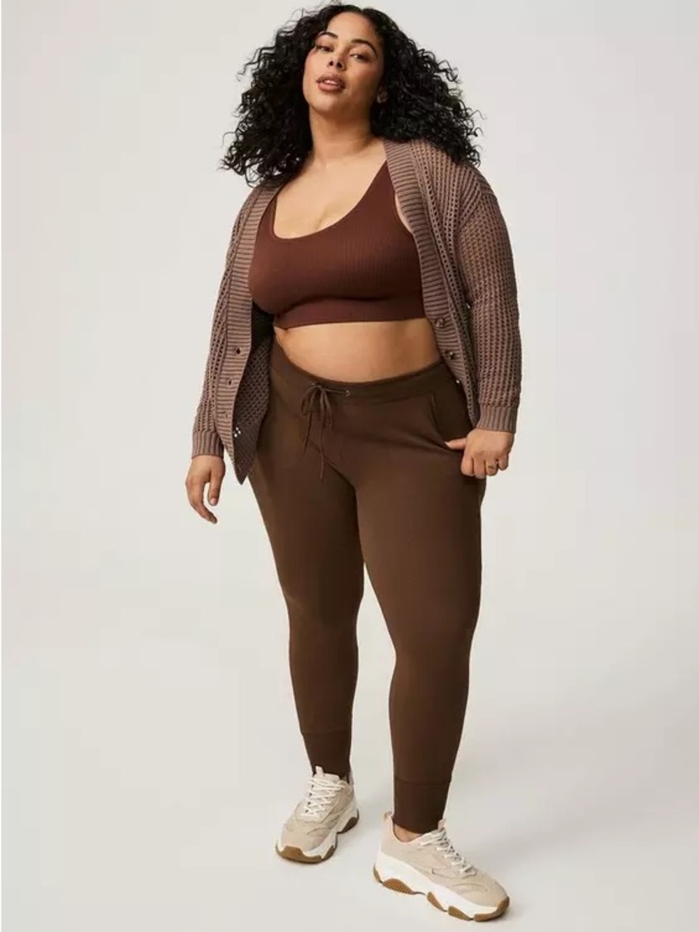 NEW torrid full length pocket jogger leggings coffee size 2 2x